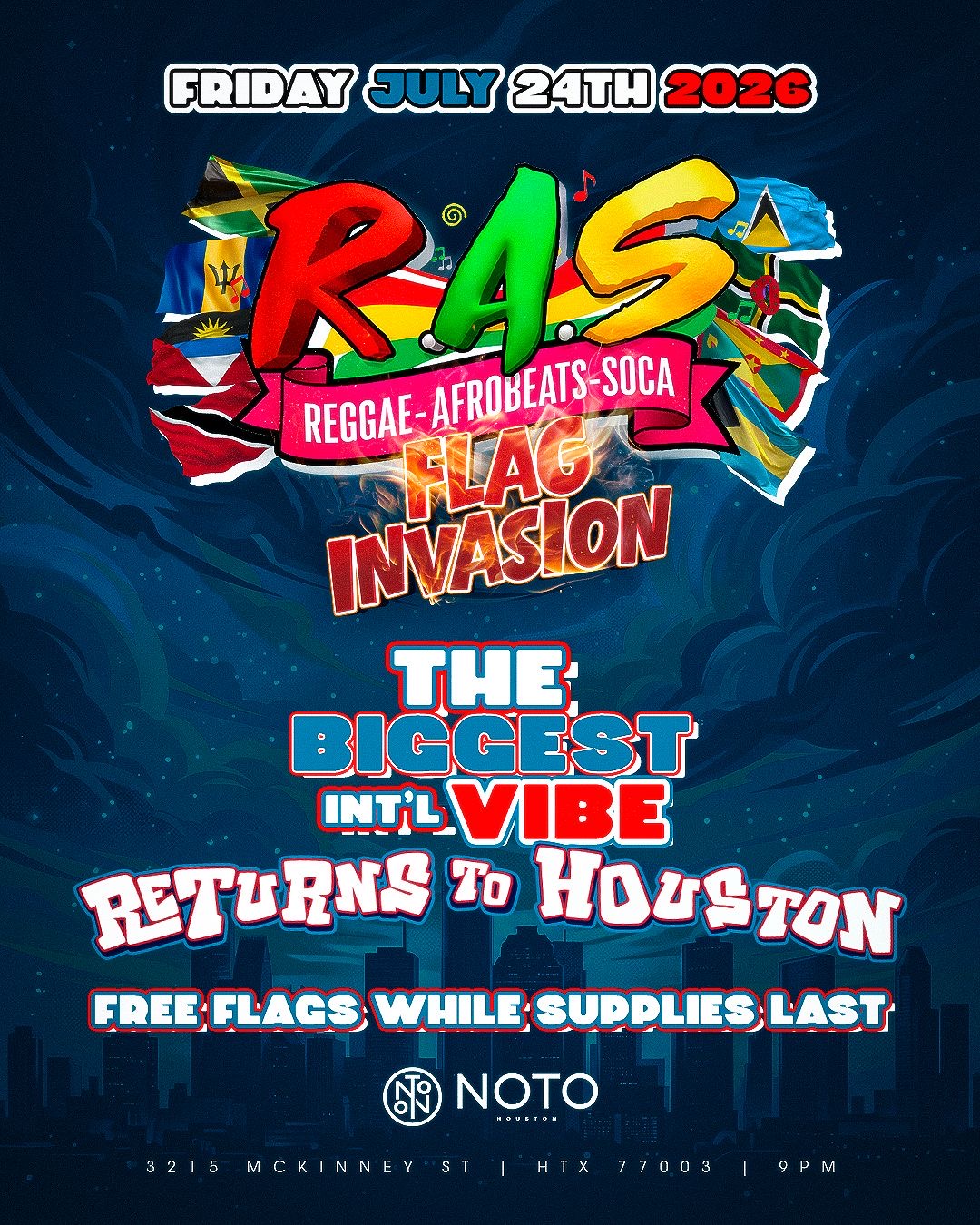 RAS: Reggae-Afrobeats-Soca: Flag Invasion