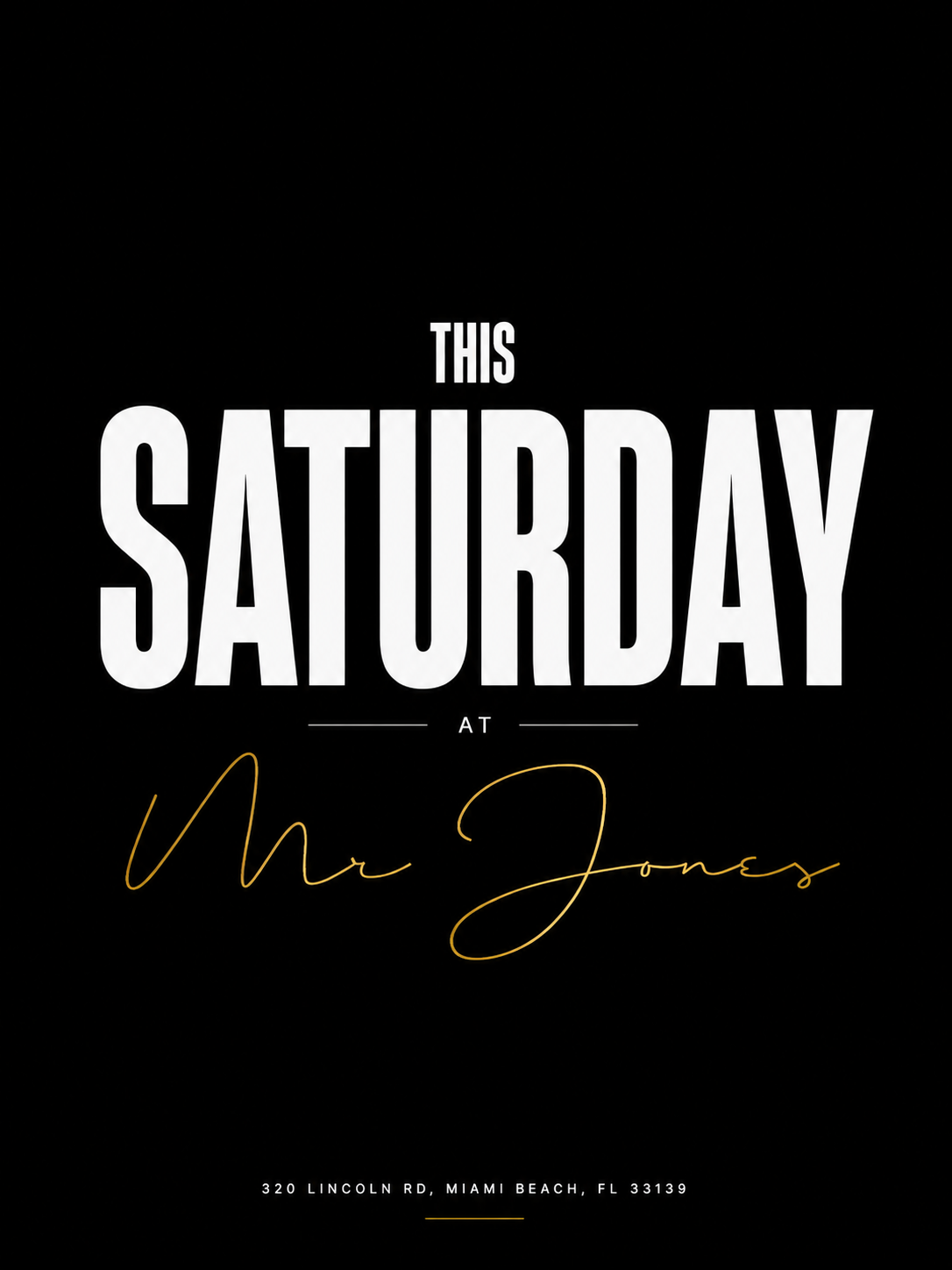 Saturday at Mr. Jones (Saturday January 9th)