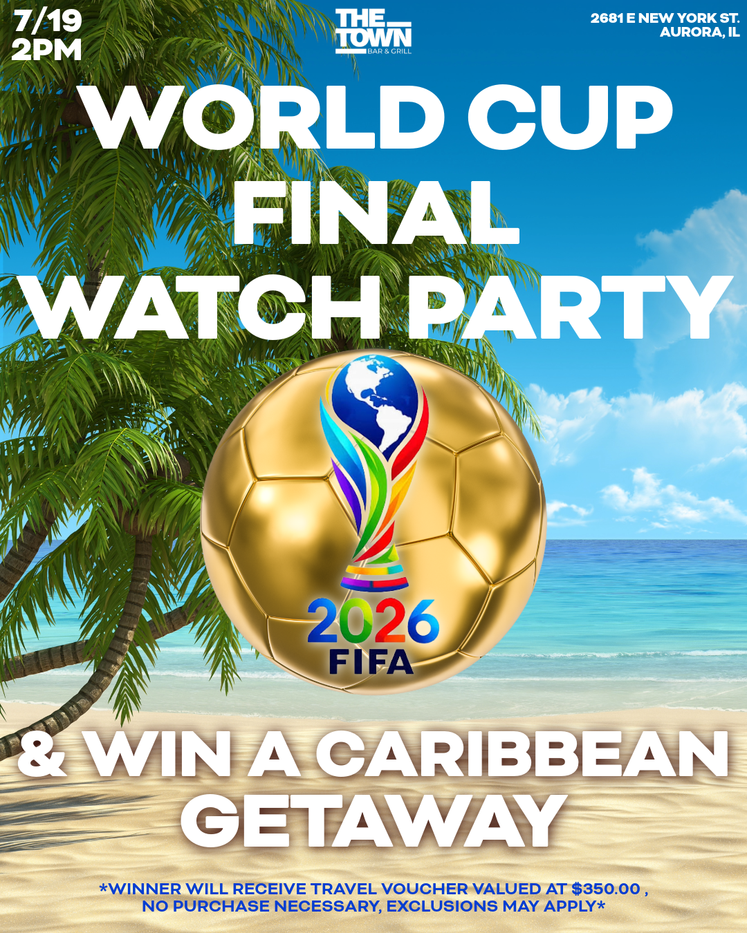 FIFA World Cup Championship Watch Party & Caribbean Trip Giveaway