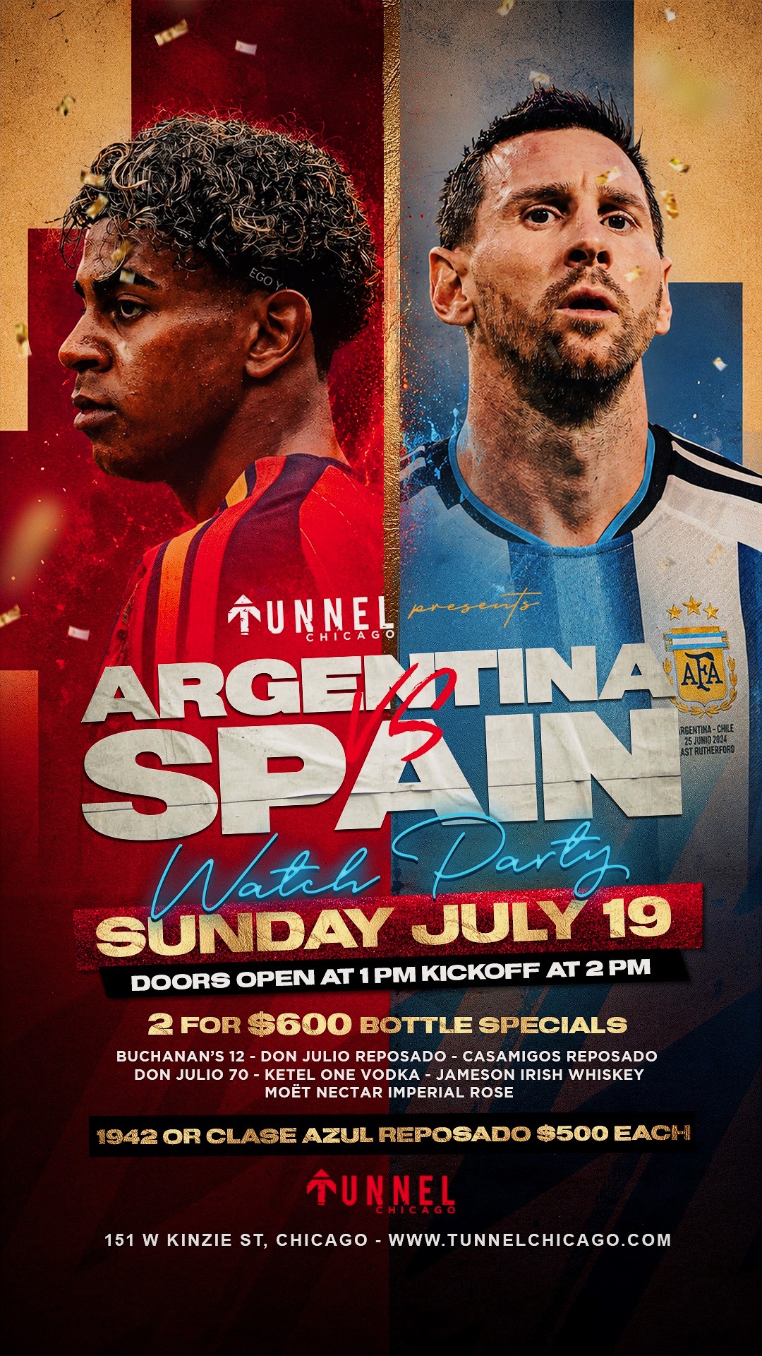 Spain VS Argentina Finale Watch Party