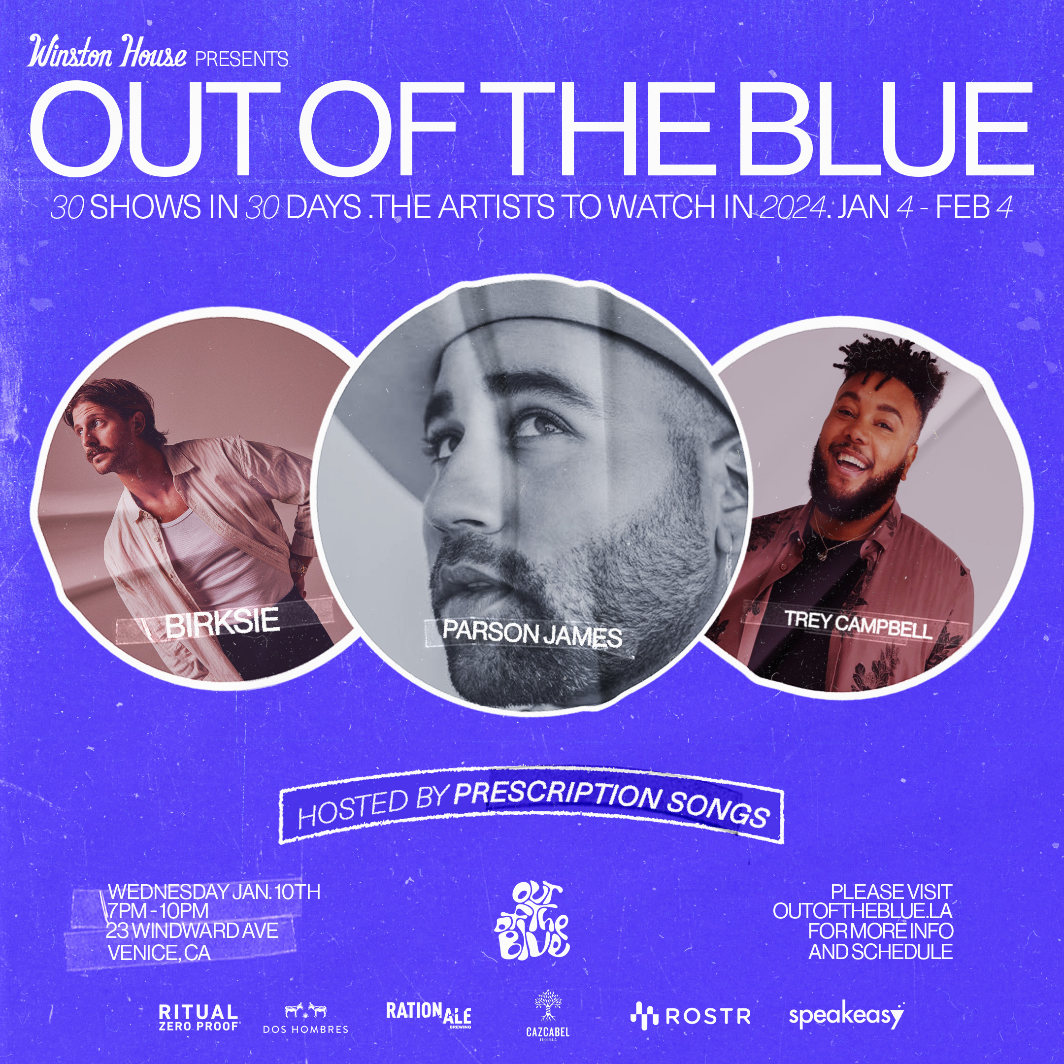 Out Of The Blue: Prescription Songs Showcase