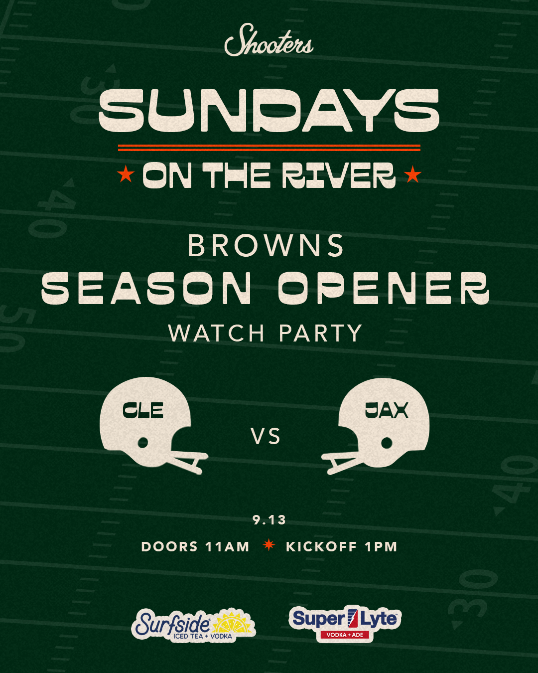 Sunday's on the river: Browns Season Opener Watch Party