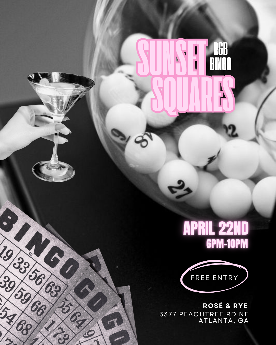 Sunset Squares R&B Bingo