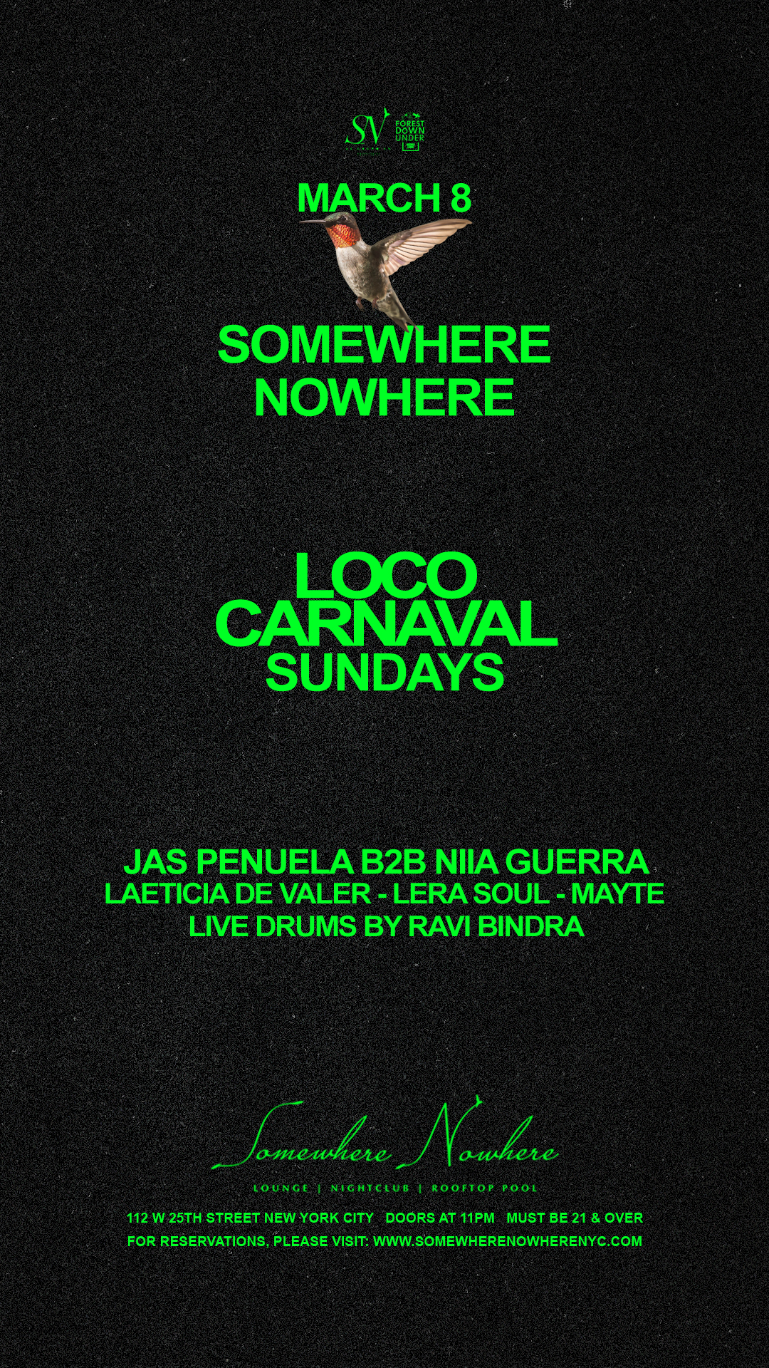 Loco Carnaval Sundays |  Jas Penuela b2b Niia Guerra, Laeticia De Valer...
