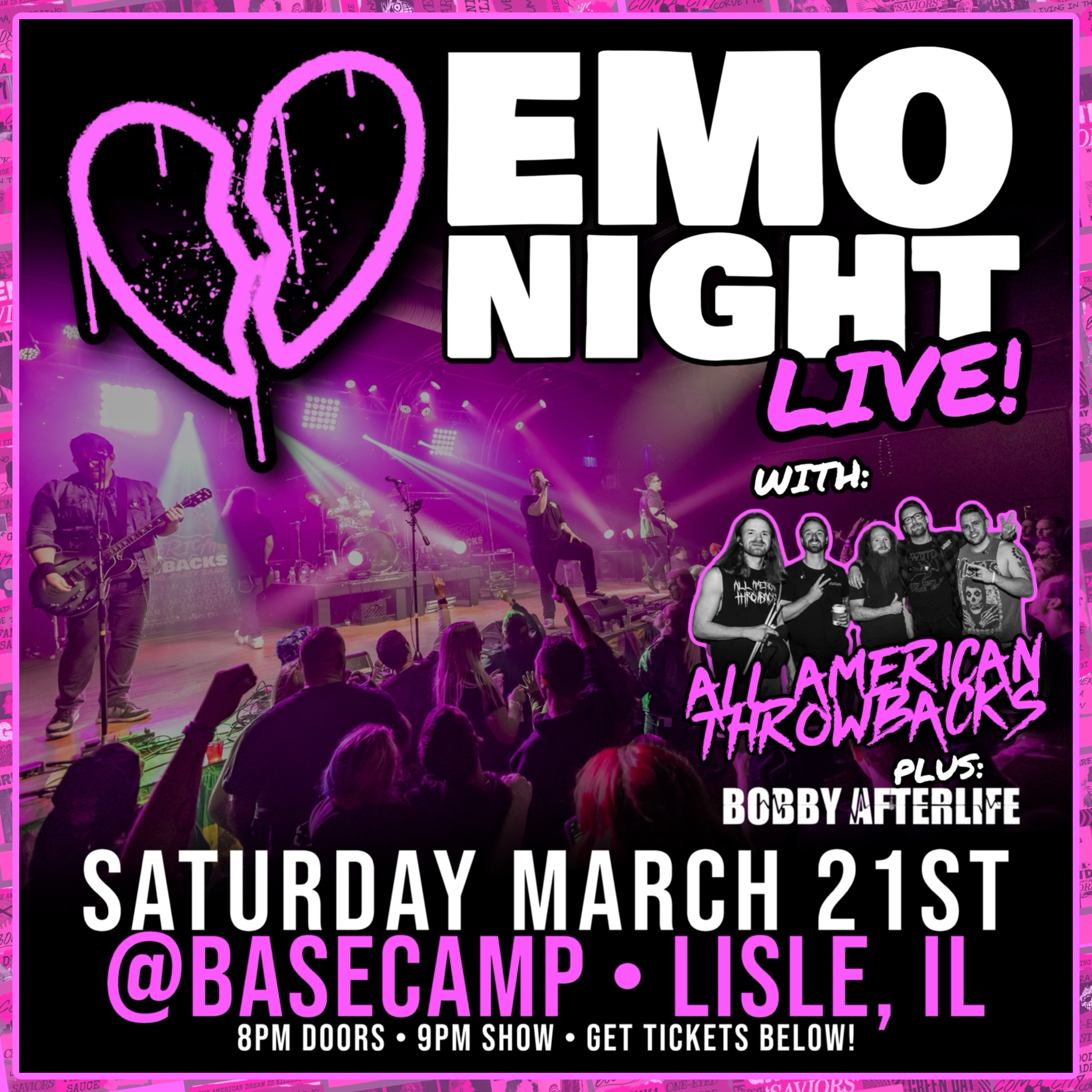 Emo Night With All American Throwbacks & Dj Bobby Afterlife Live!