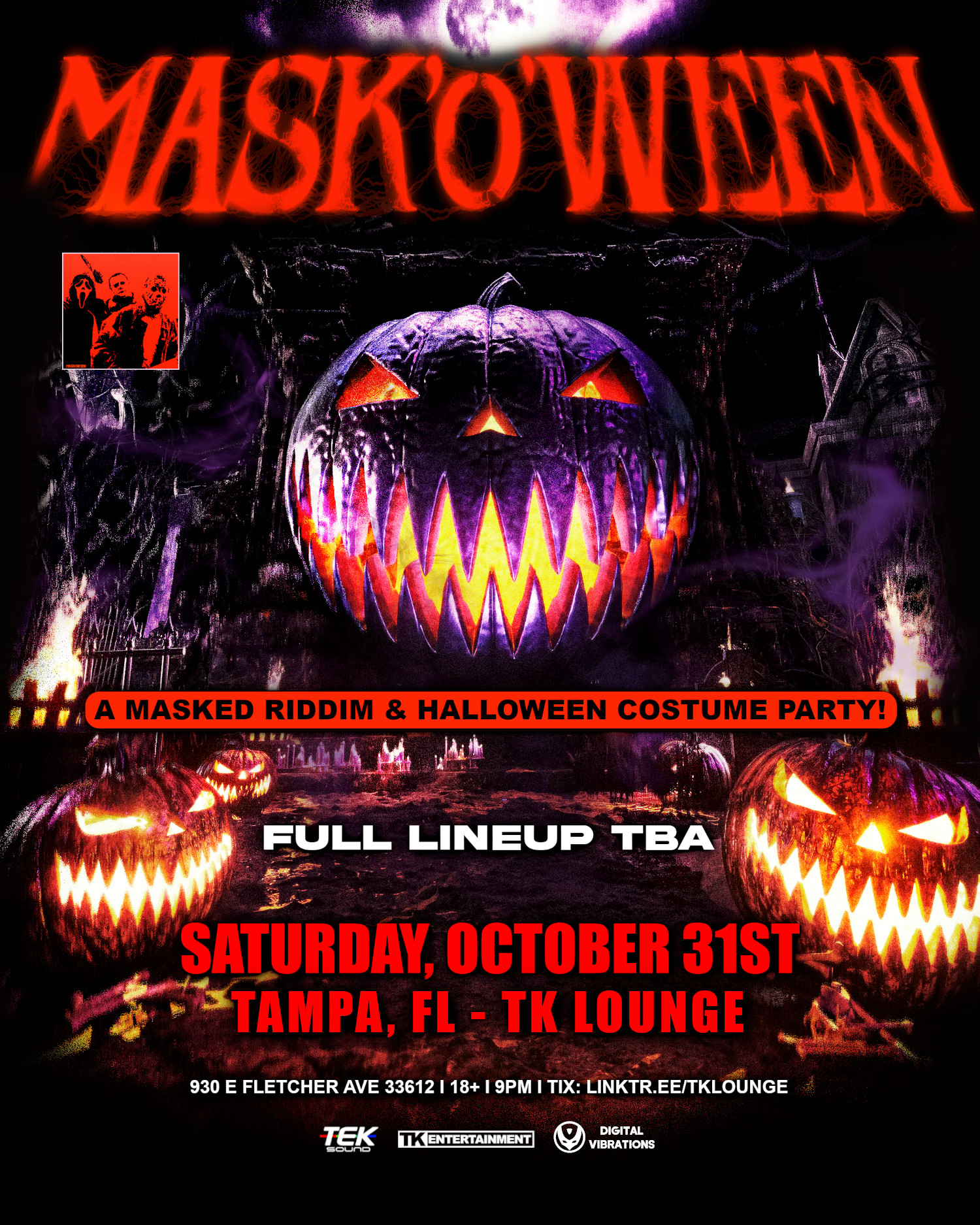 MASK'O'WEEN - Tampa, FL [Halloween Costume Party]