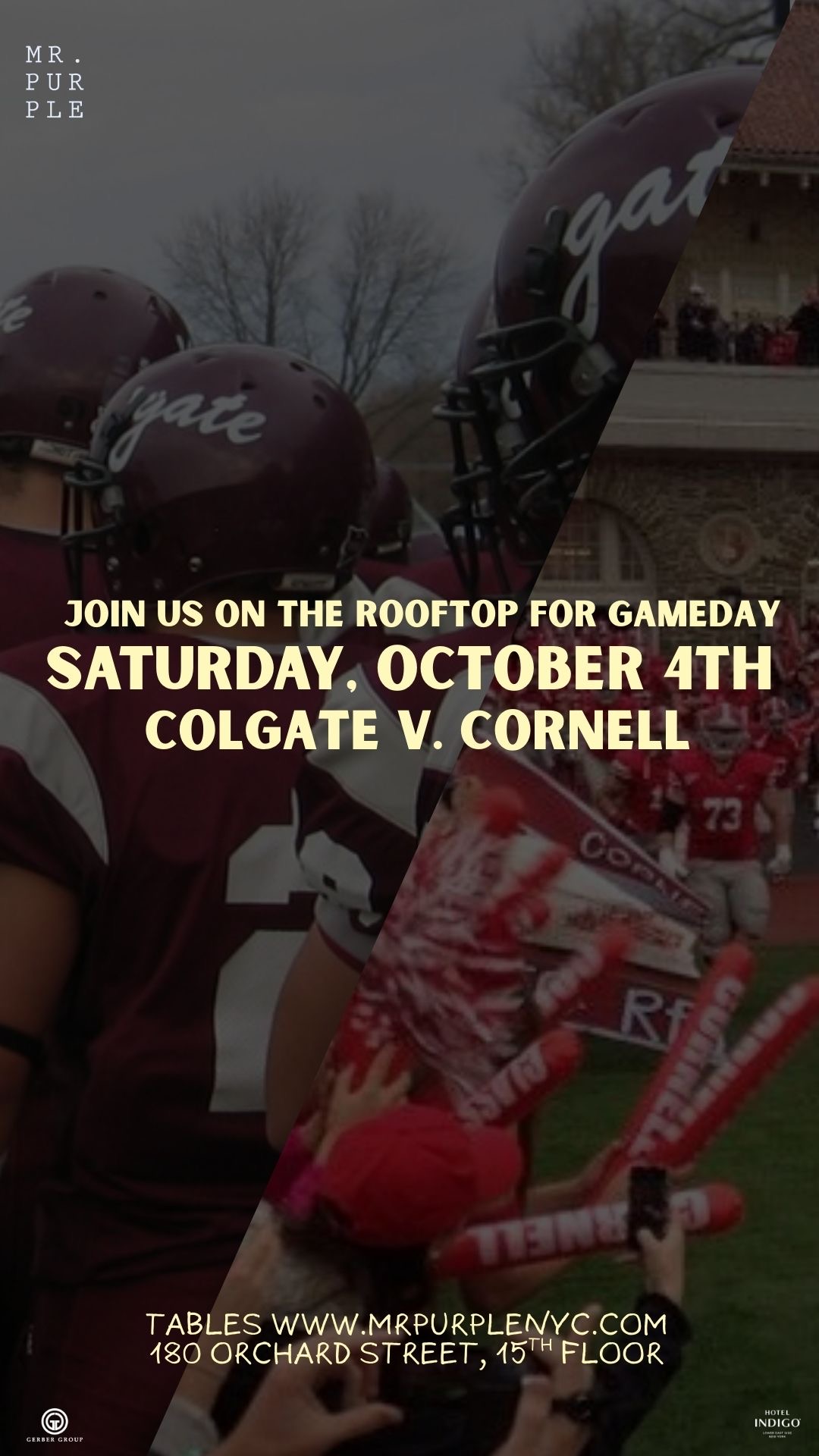 It's GAMEDAY: Colgate v Cornell at Mr. Purple