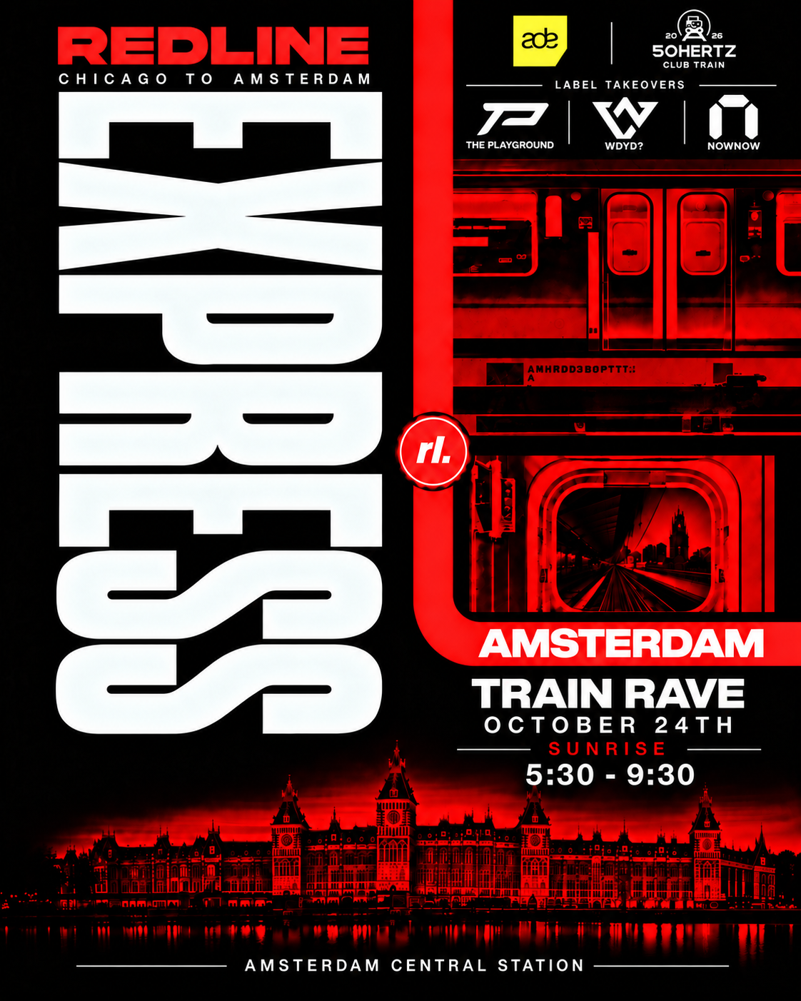 REDLINE EXPRESS | ADE TRAIN RAVE | SATURDAY SUNRISE
