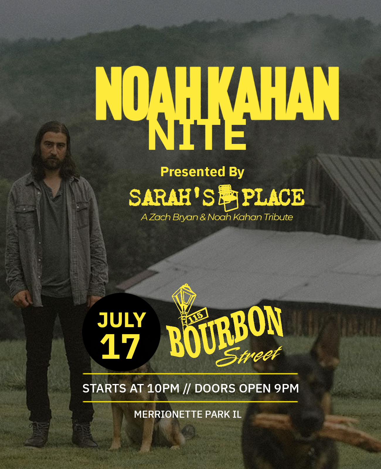 Noah Kahan Nite presented by Sarahs Place - At 115 Bourbon Street
