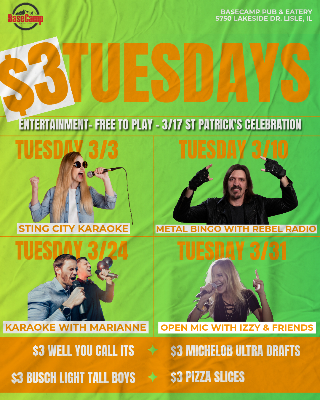 $3 Tuesday Open Mic W/ Izzy and Friends