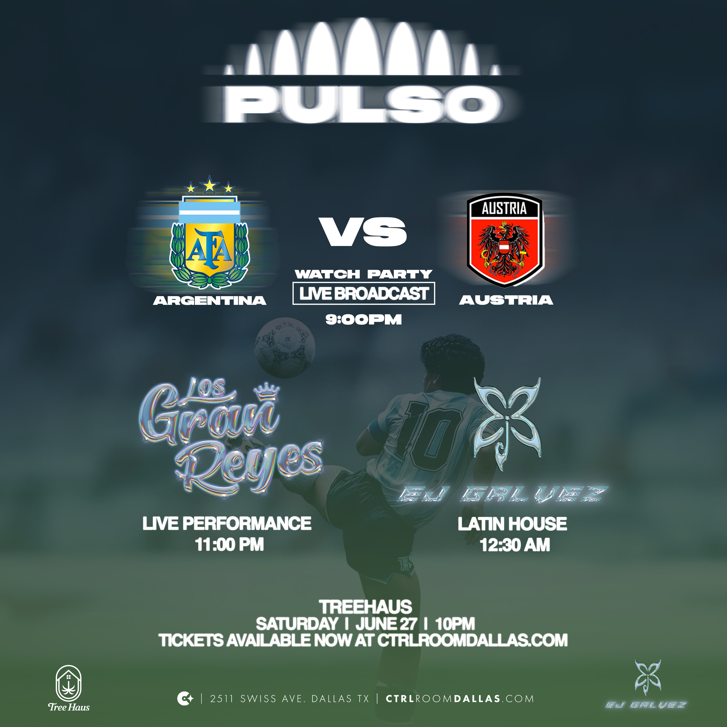 PULSO: Argentina vs Austria  Watch Party & After Party at Tree Haus 6.27.26