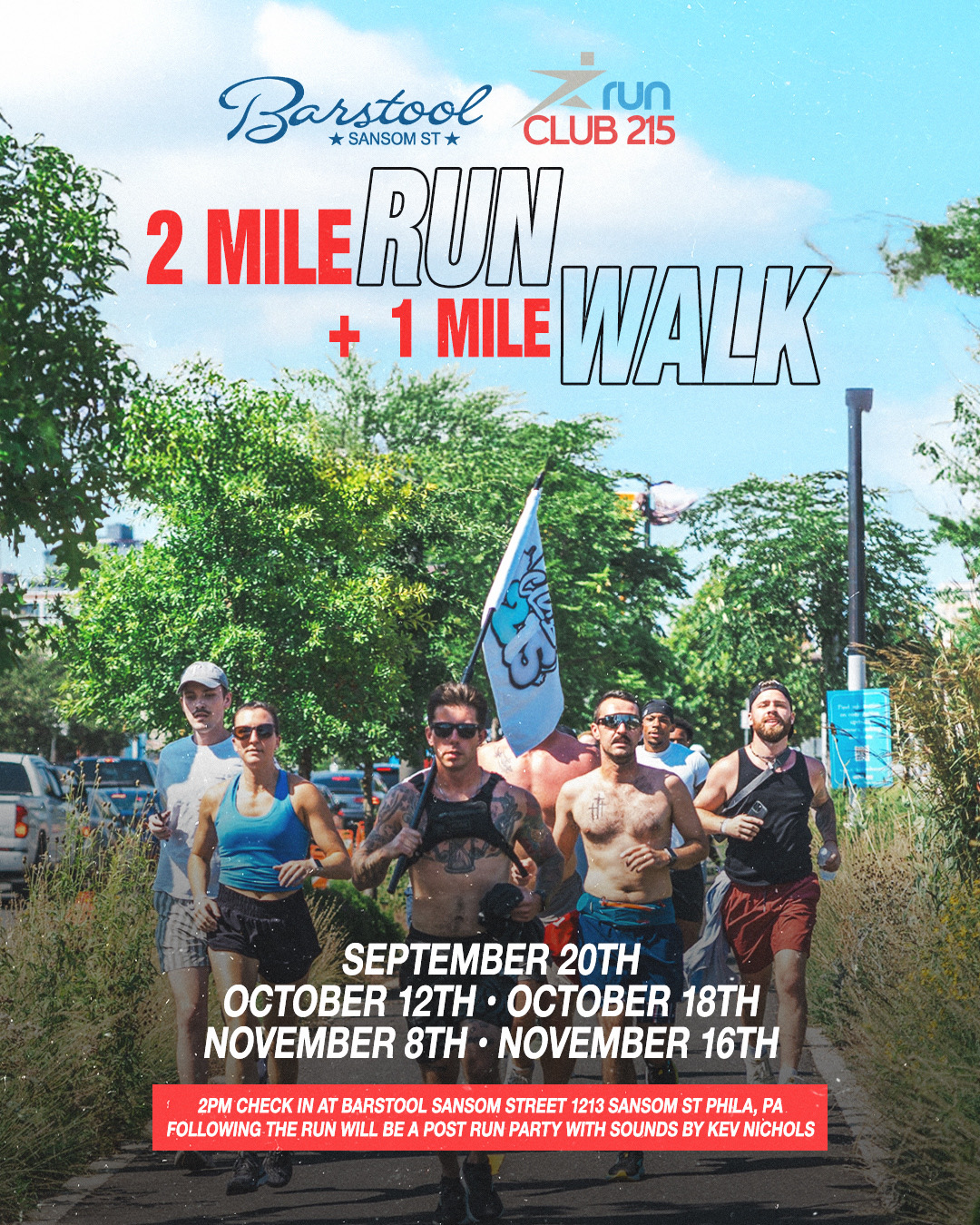 Barstool Sansom St x Run Club 215