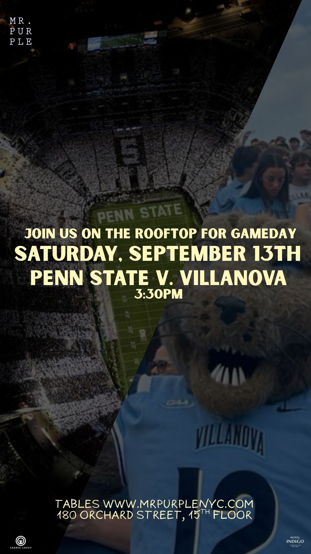 It's GAMEDAY: Penn State v. Villanova at Mr. Purple