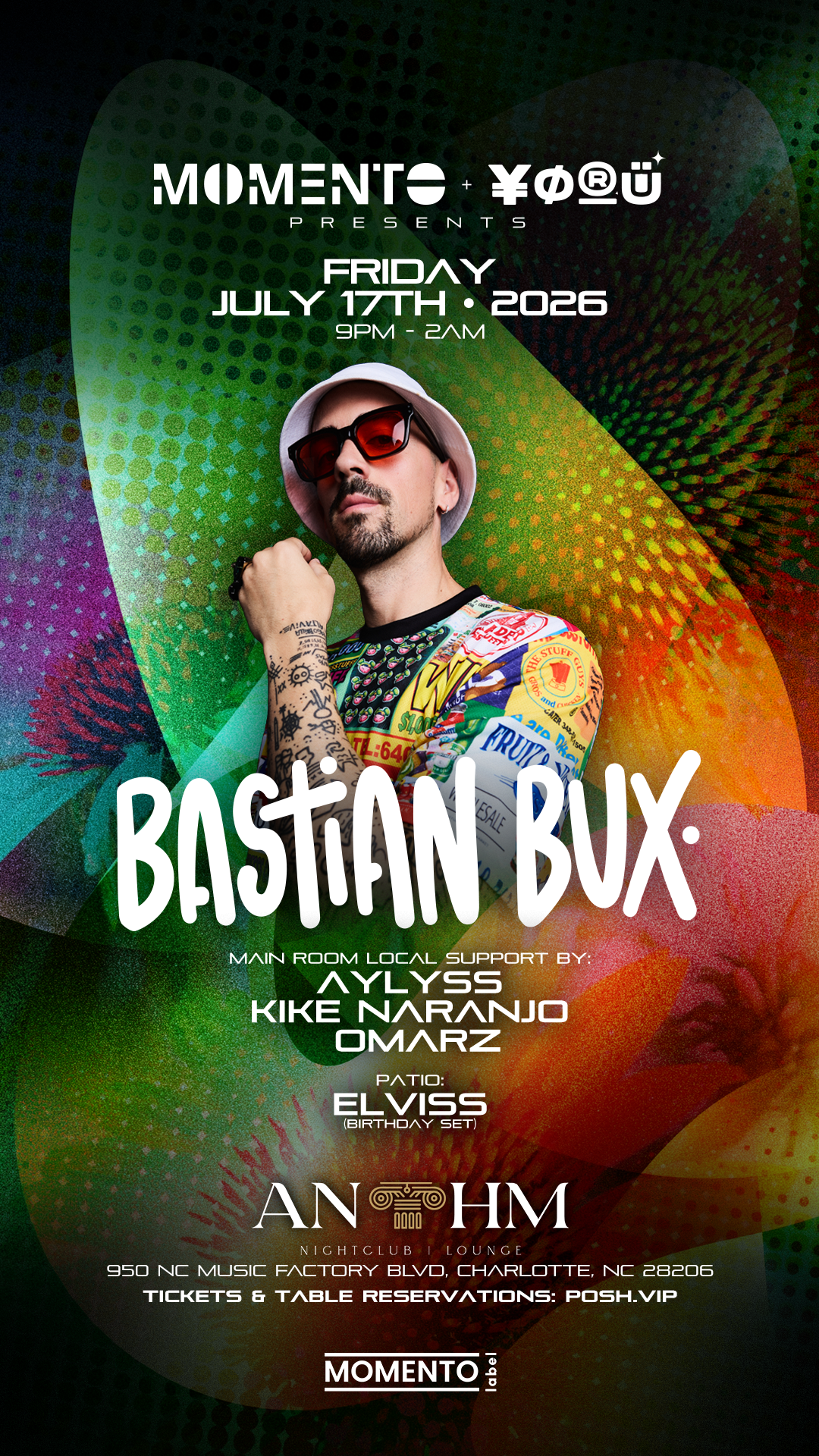 BASTIAN BUX at ANTHM on July 17.