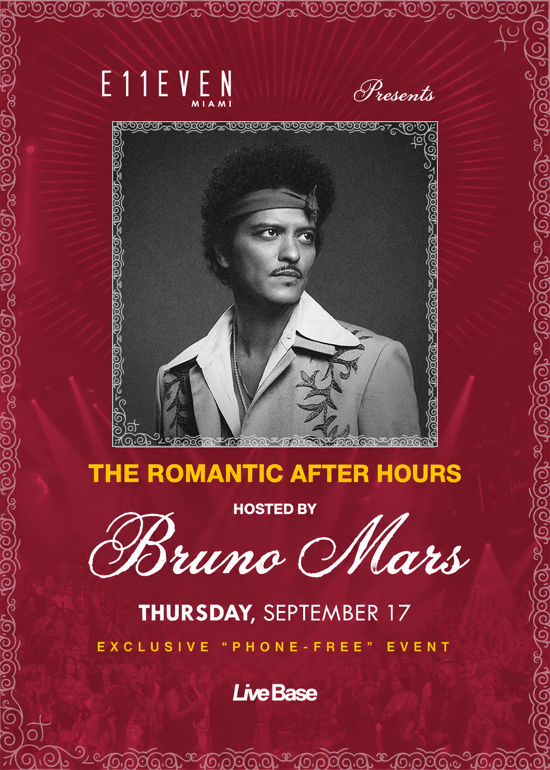 THE ROMANTIC AFTER HOURS HOSTED BY BRUNO MARS AT E11EVEN