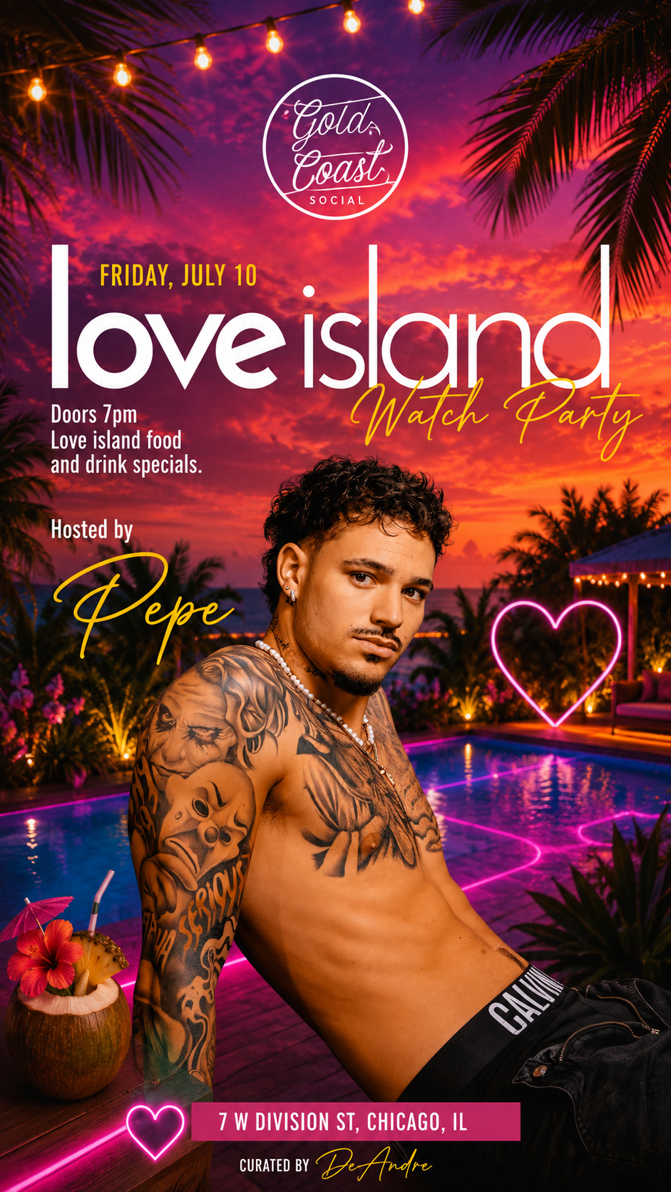 Love Island Watch Party hosted by Pepe