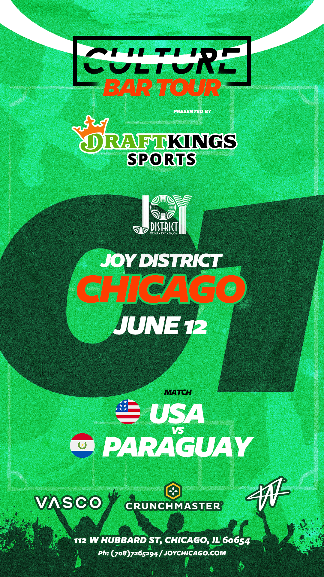 USA vs Paraguay @ Joy District - Culture Media Bar Tour