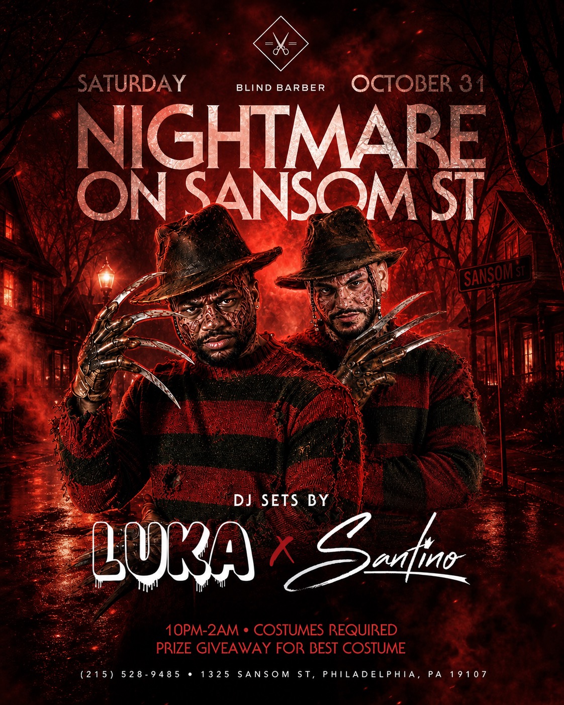 NIGHTMARE ON SANSOM ST. - HALLOWEEN AT BLIND BARBER