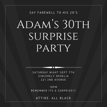Adam’s Surprise Party!