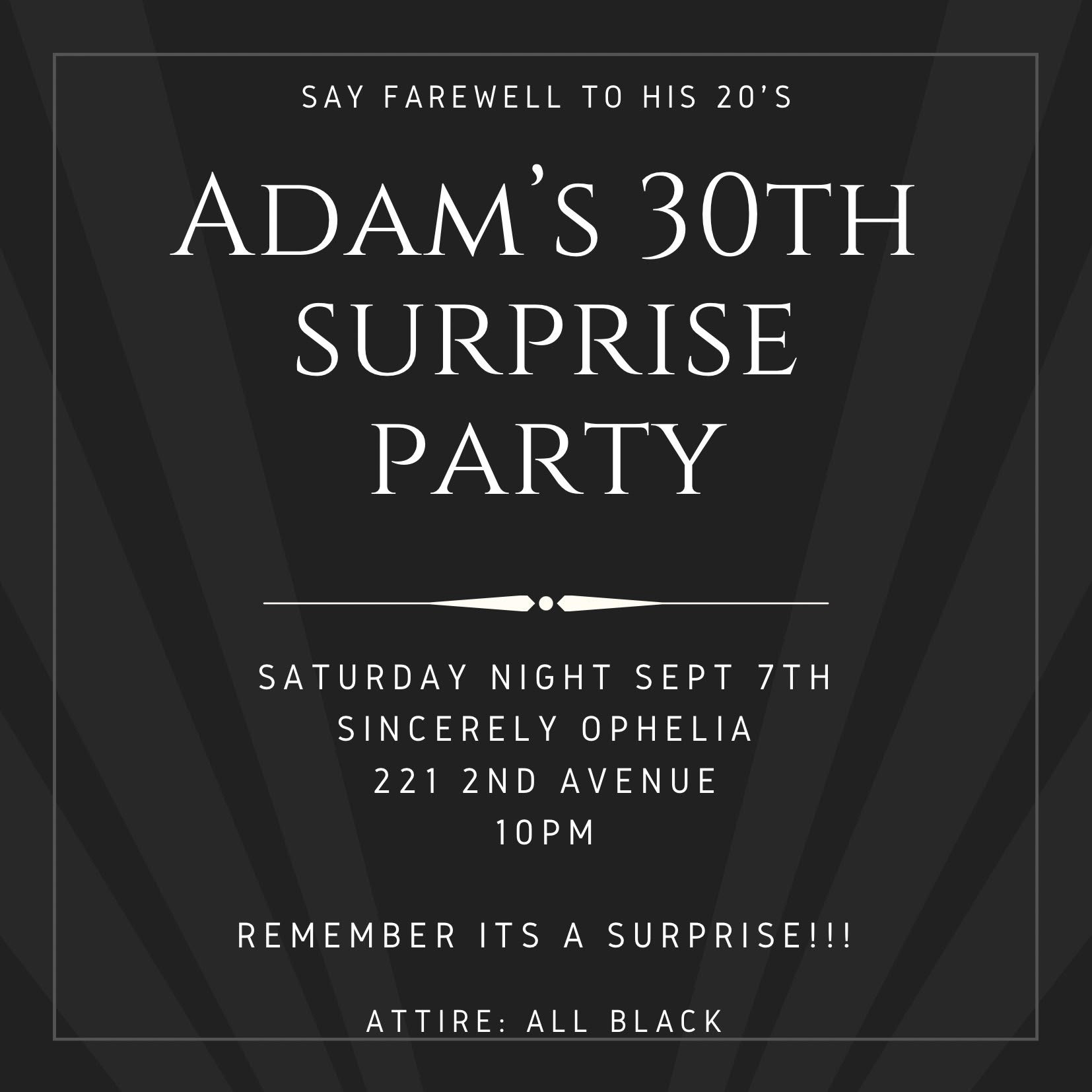 Adam’s Surprise Party!