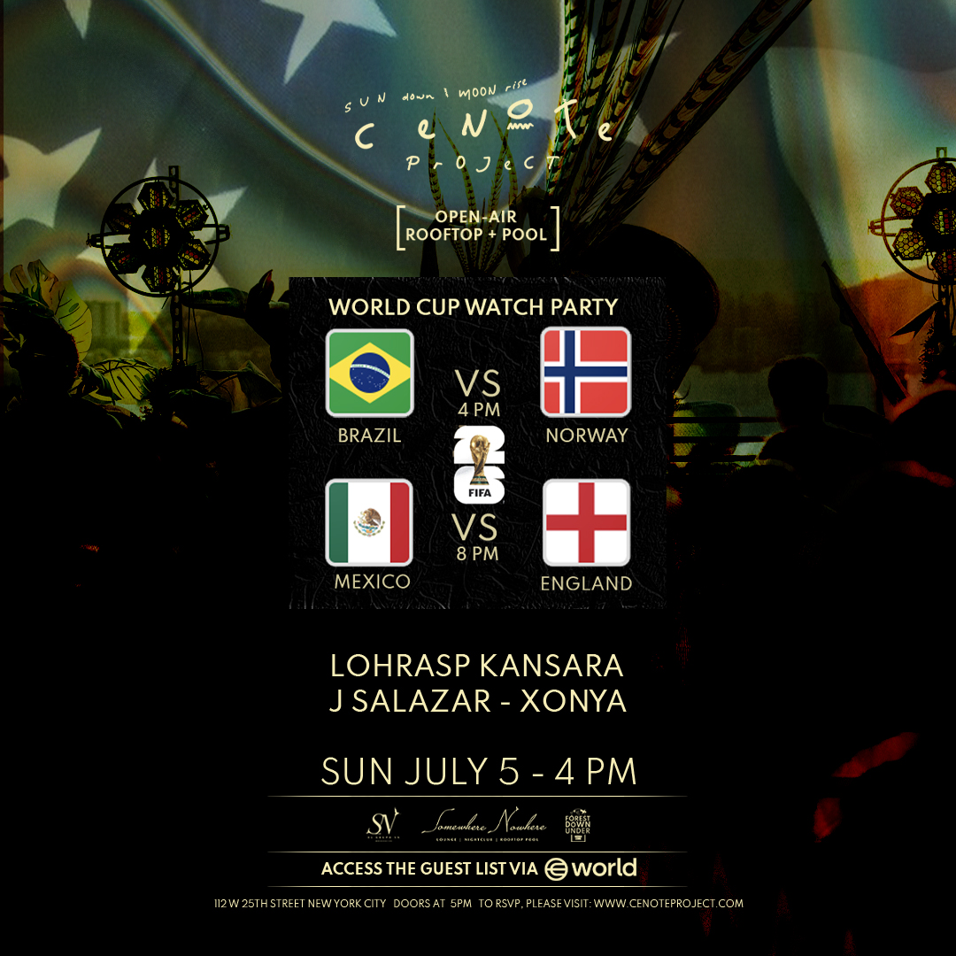 Cenote Project [Open-Air Sunset Party] | World Cup Watch Party