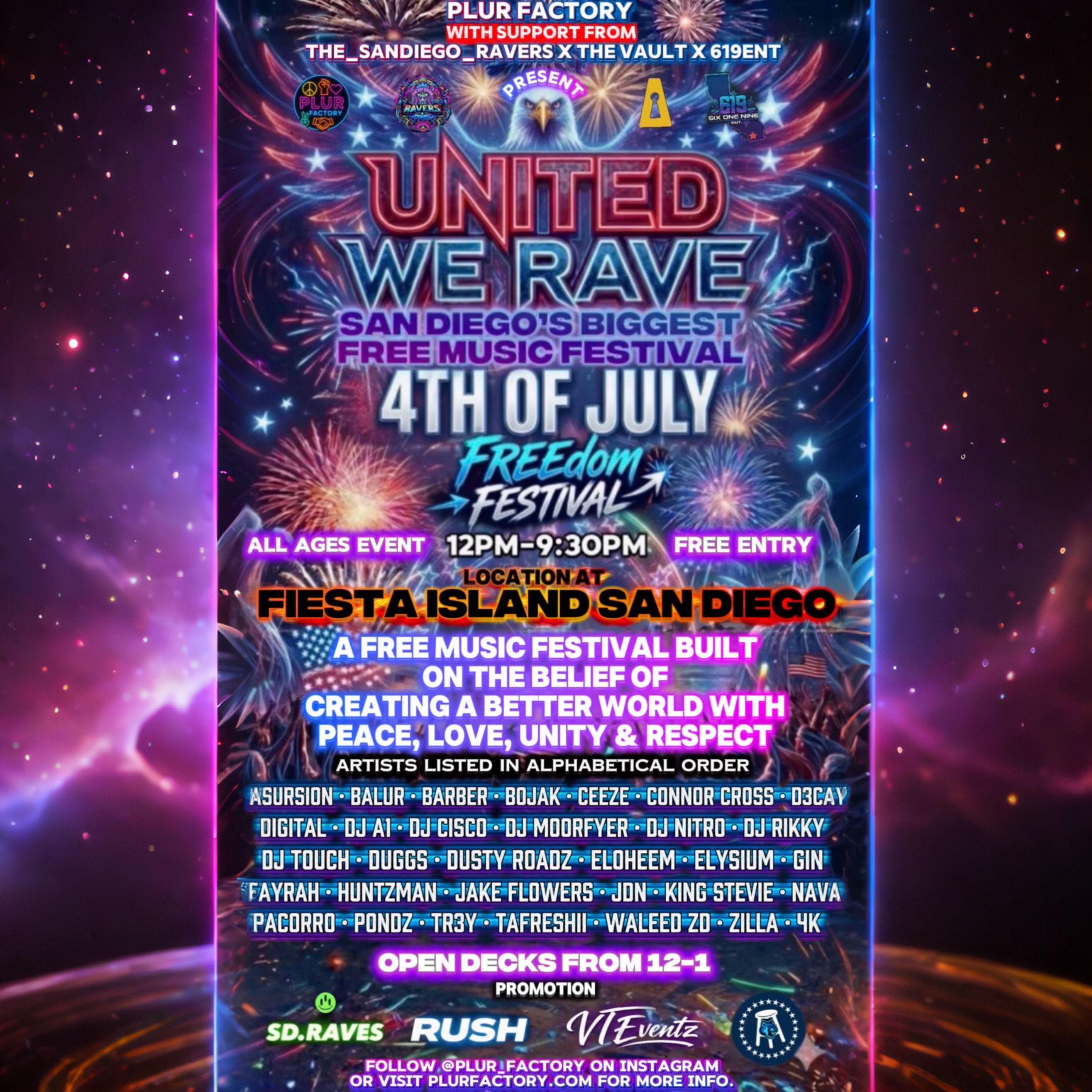 United We Rave: 4th of July Freedom Festival - Gifts & Merch Contest