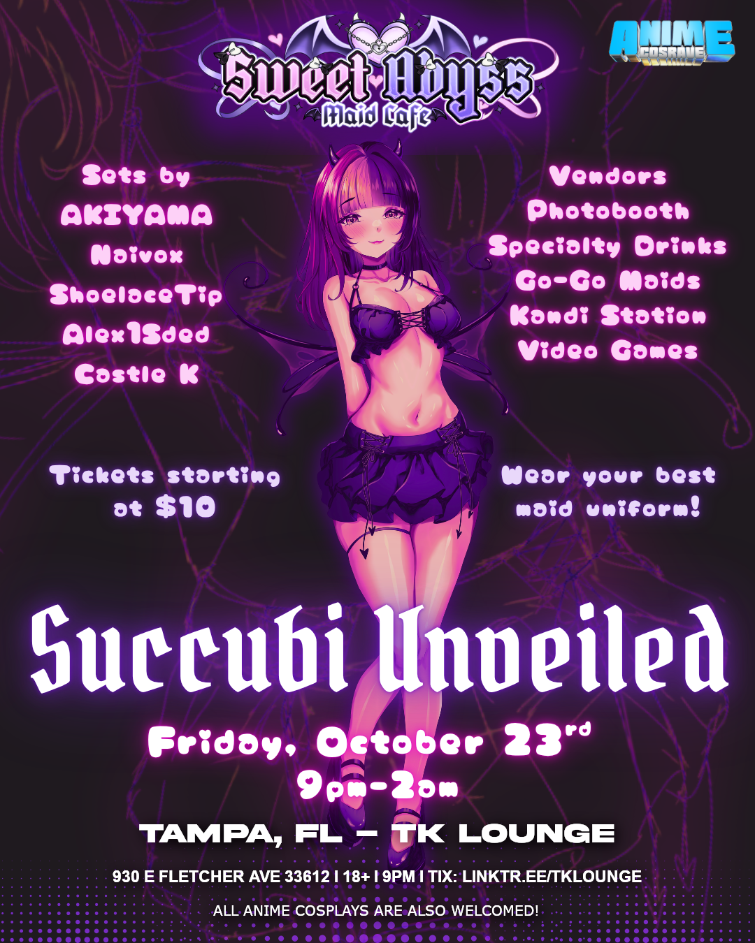 SUCCUBI UNVEILED [Anime Cosplay Rave] - Tampa, FL