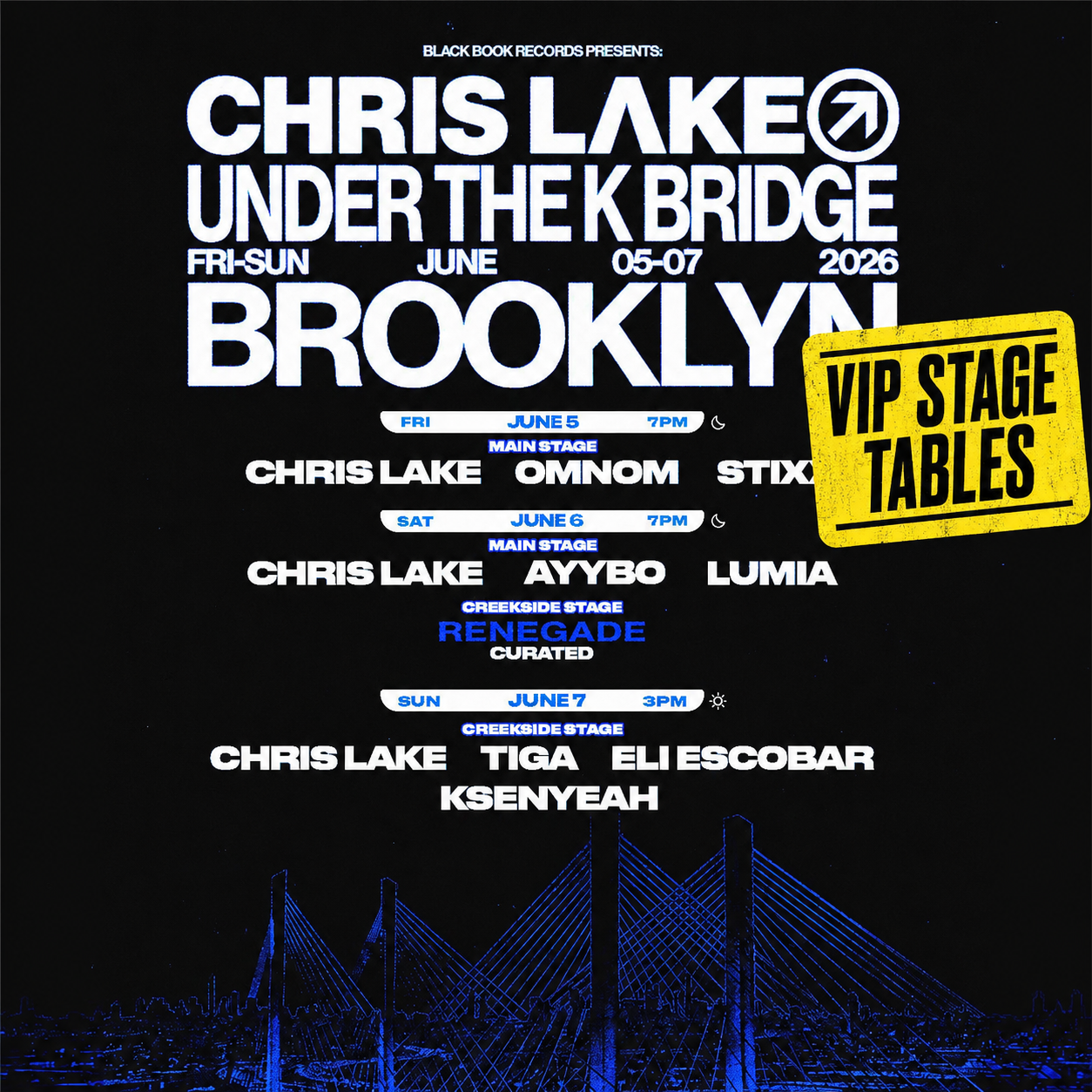Chris Lake Under The K - VIP Tables Friday June 5th