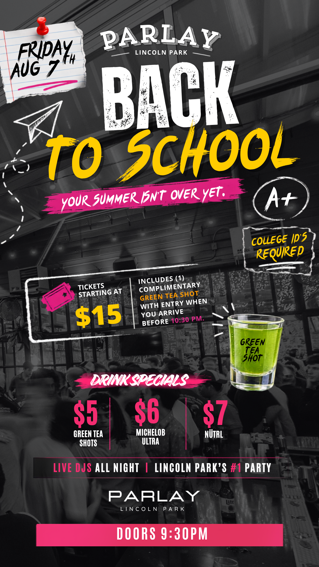 BACK TO SCHOOL AT PARLAY LINCOLN PARK