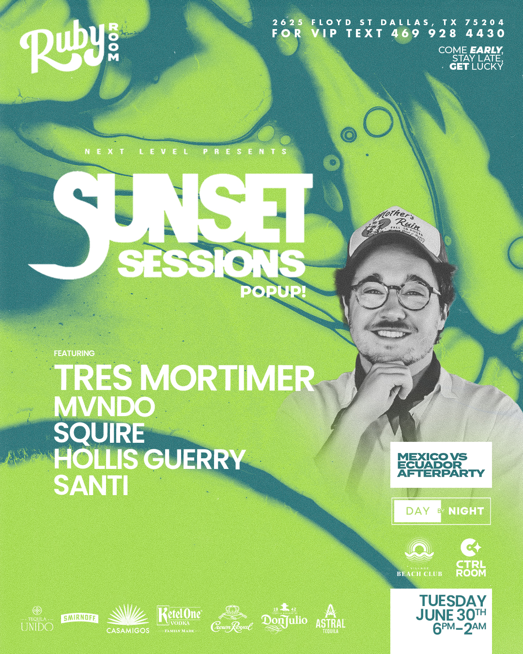 Sunset Sessions Pop Up: Tres Mortimer 6.30.26