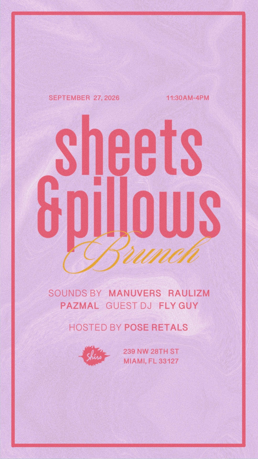Sheets & Pillows Brunch at Shiso