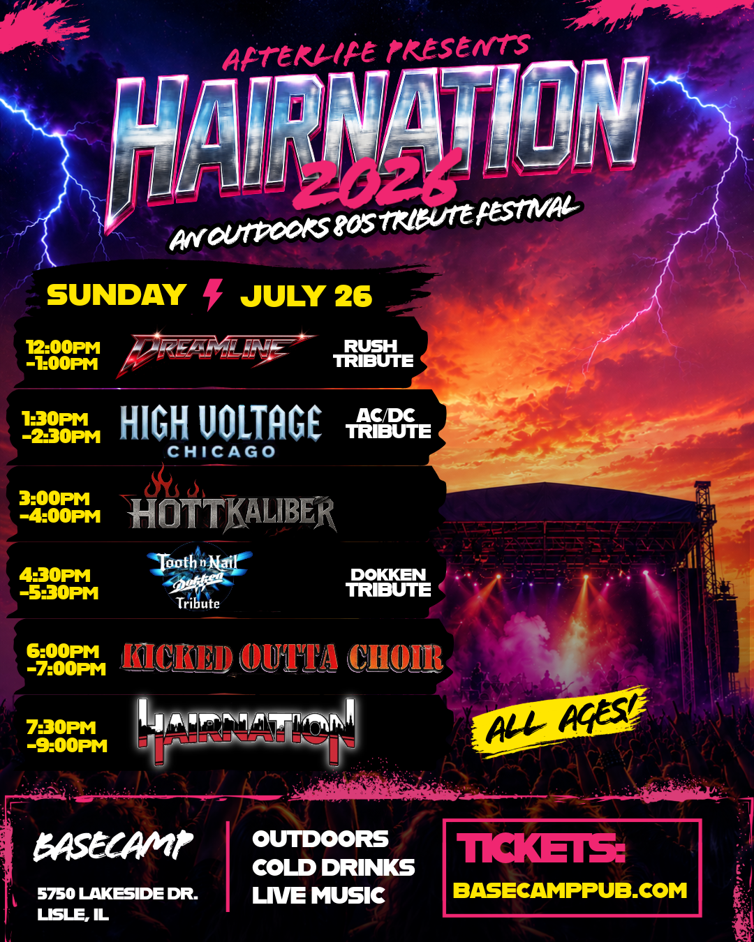 Hairnation 2026- An Outdoor 80s Tribute Festival
