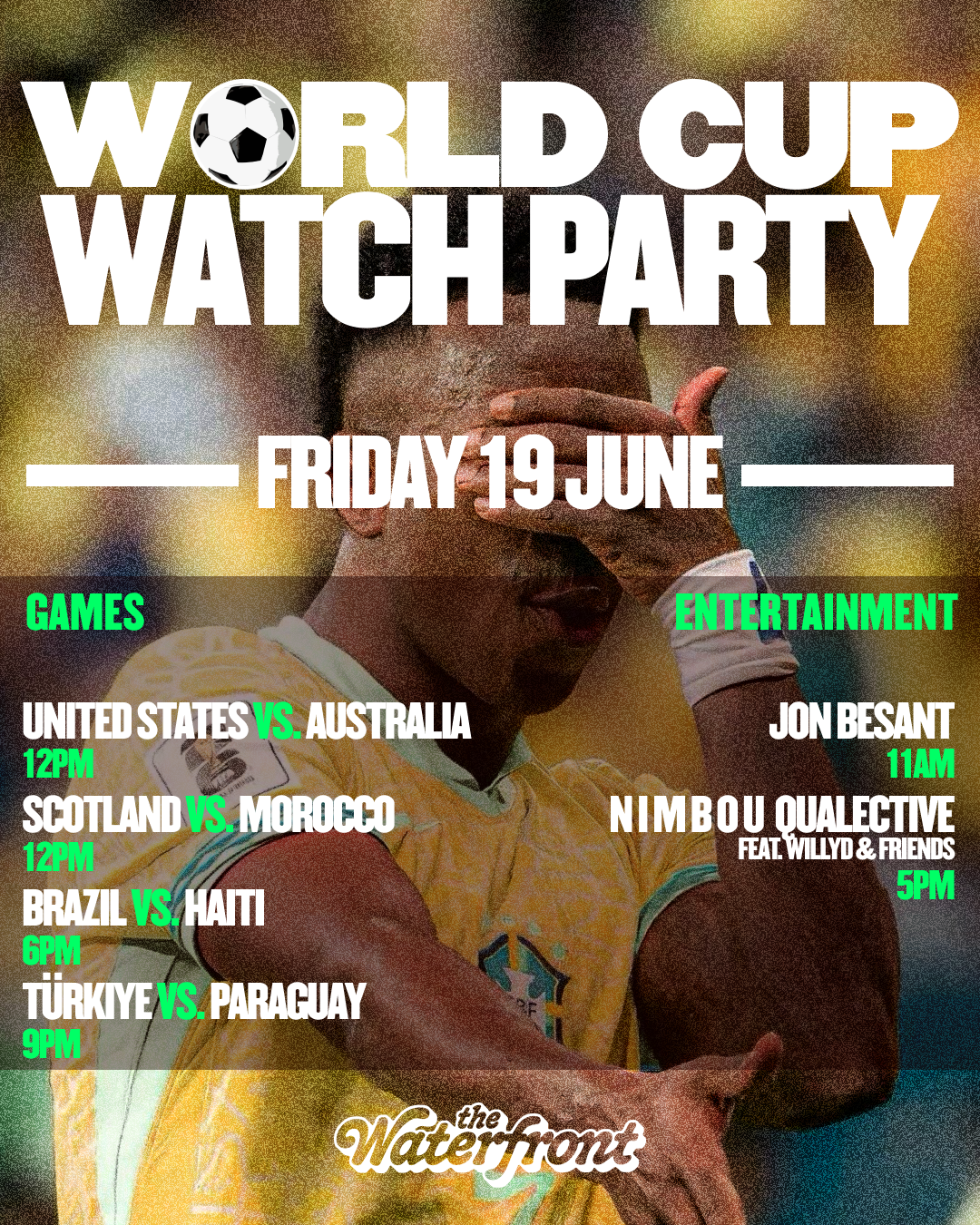 World Cup Watch Party | USA vs AUS · SCO vs MAR · BRA vs HTI · TUR vs PRY
