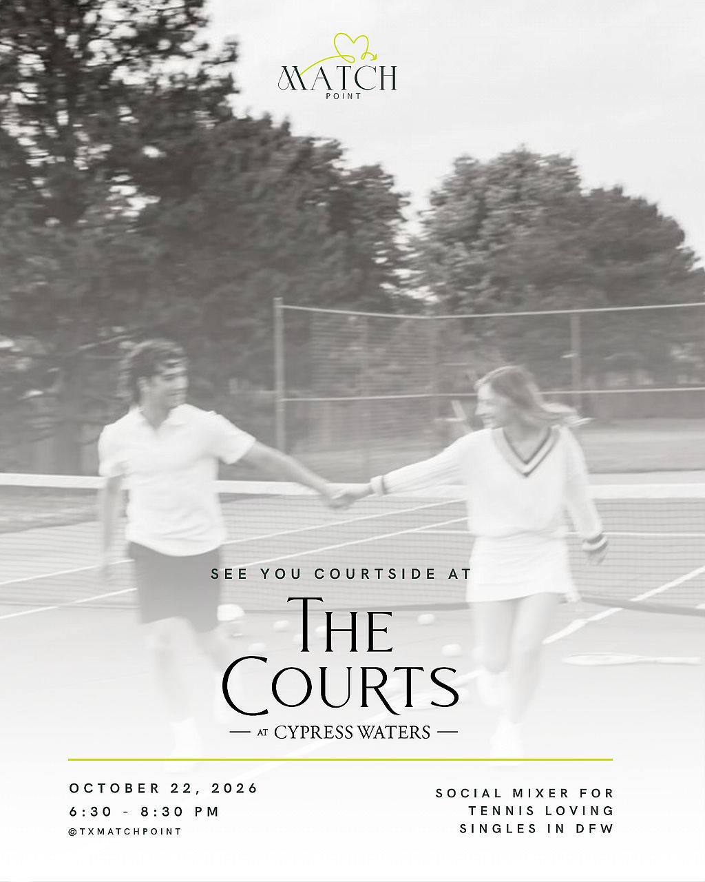 Match Point x The Courts Singles Tennis Mixer