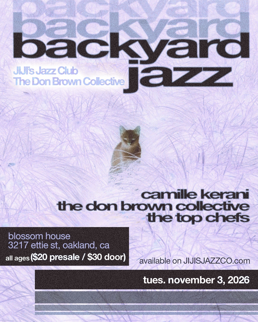 JIJI's Jazz Club x DBC: Backyard Jazz OAKLAND