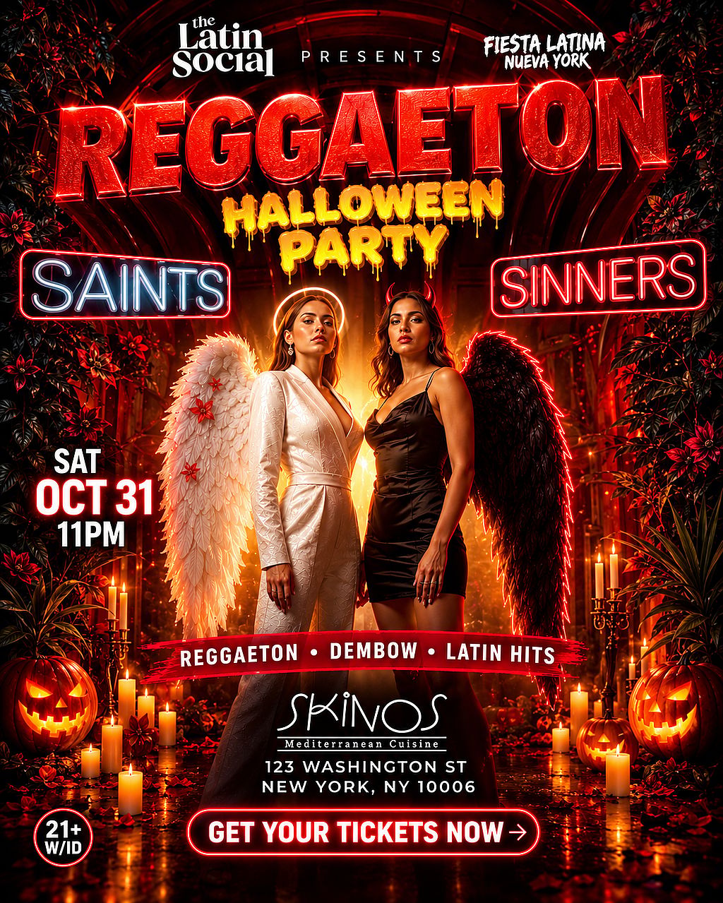 Saints or Sinners: Reggaeton Halloween Night at Skinos NYC