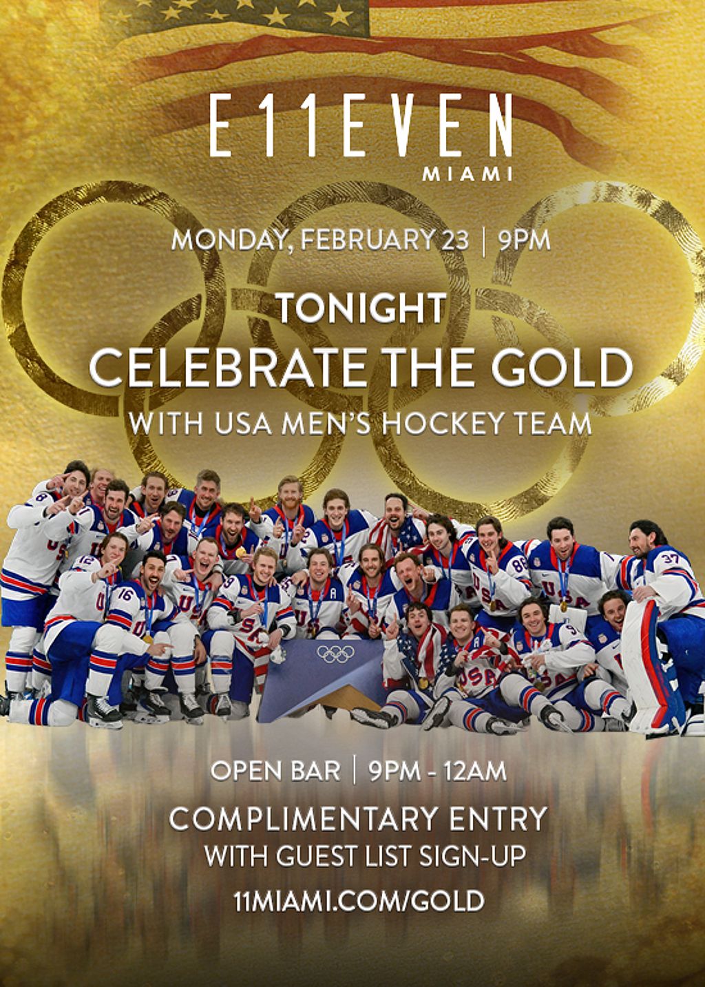 Olympic Team USA Hockey Celebrating Gold