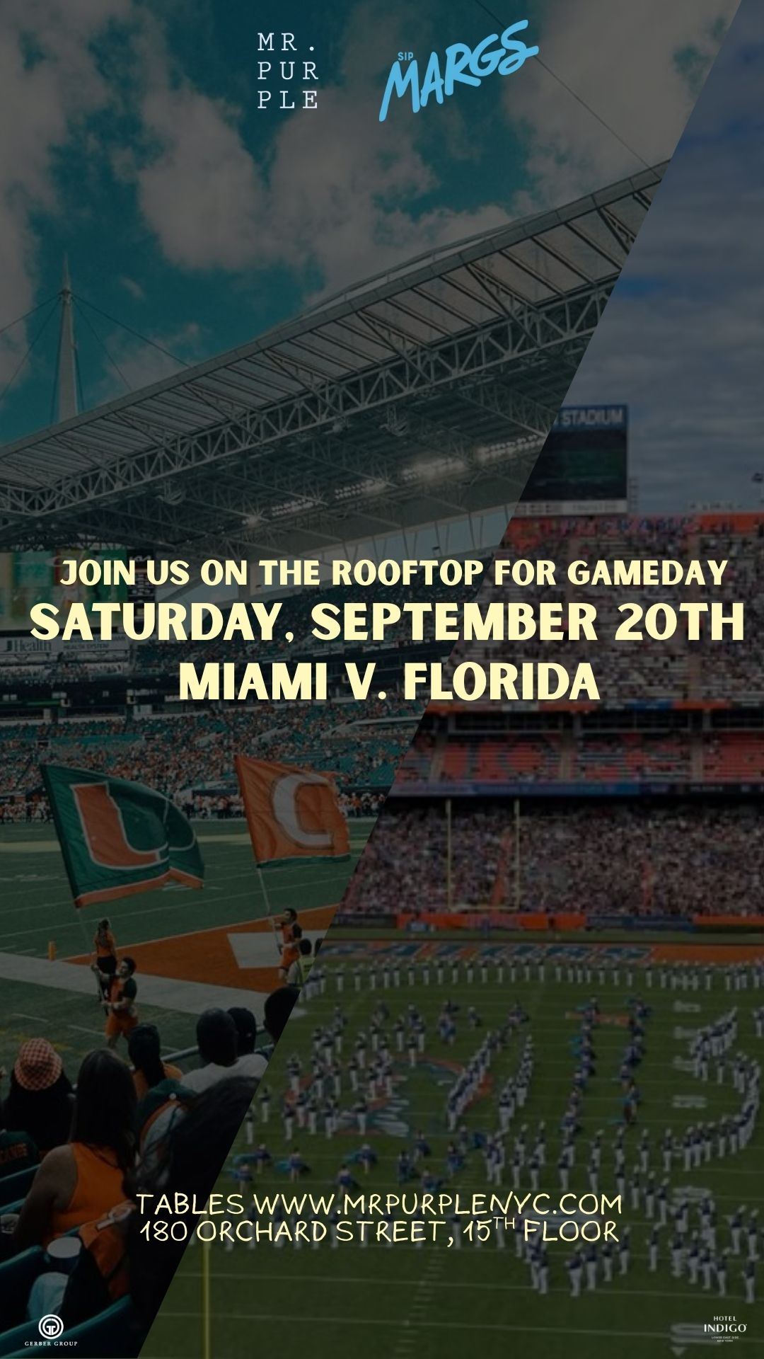 It's GAMEDAY: Miami v. UF at Mr. Purple