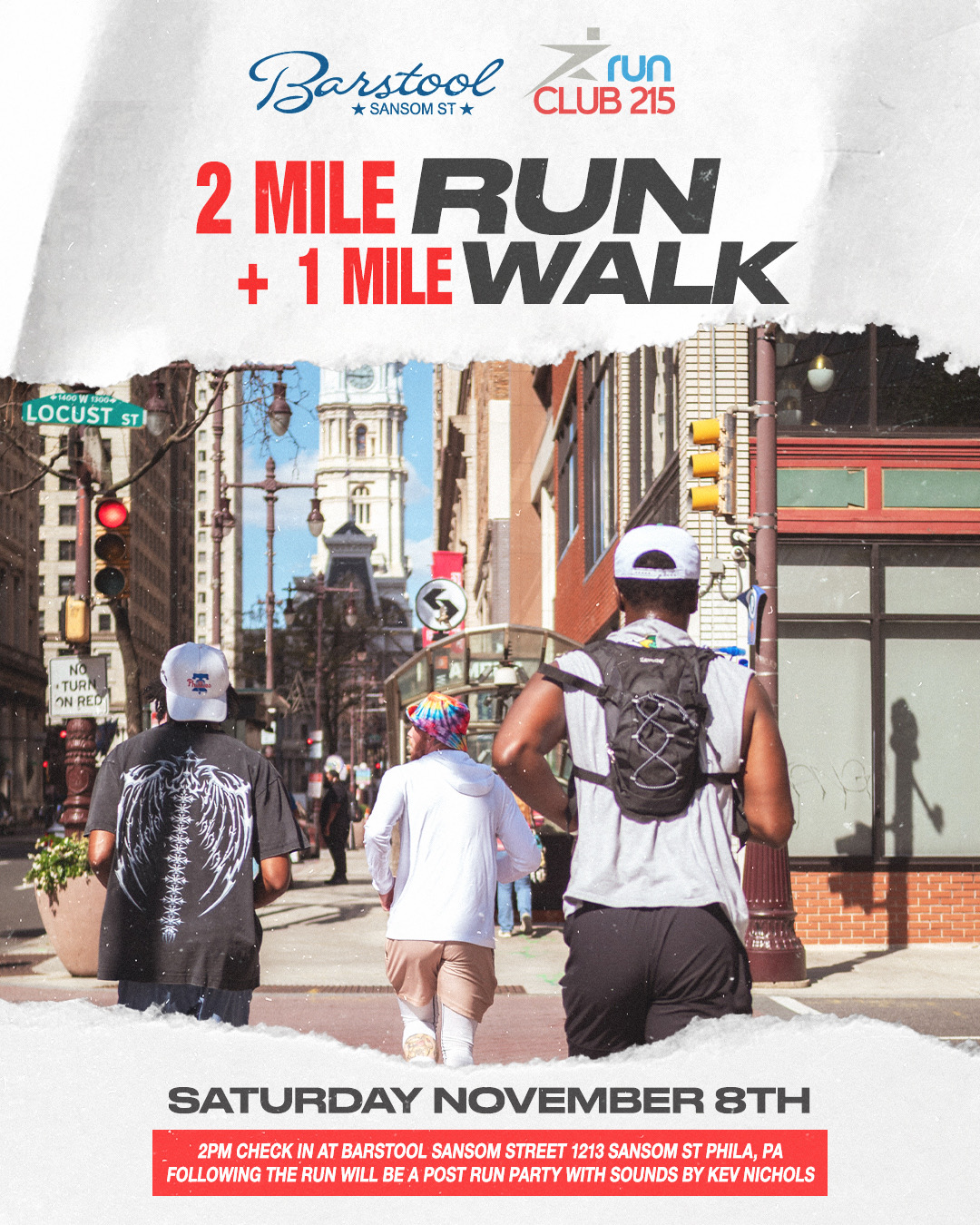 Barstool Sansom St x Run Club 215