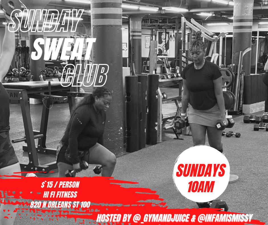 SUNDAY SWEAT CLUB NOVEMBER DATES