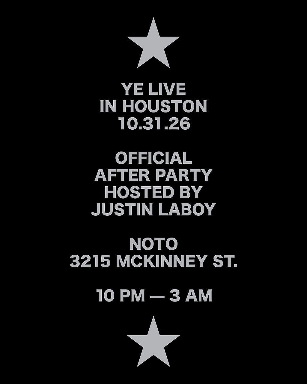 Ye in Houston: Official Afterparty Hosted by Justin Laboy