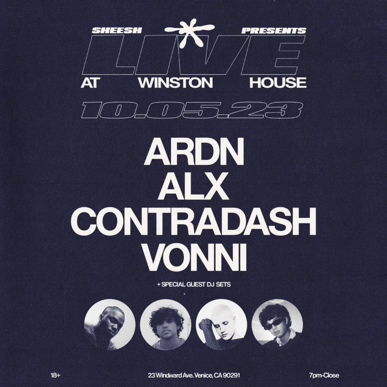 Sheesh Presents: ARDN, ALX, CONTRADASH & VONNI Live @ Winston House