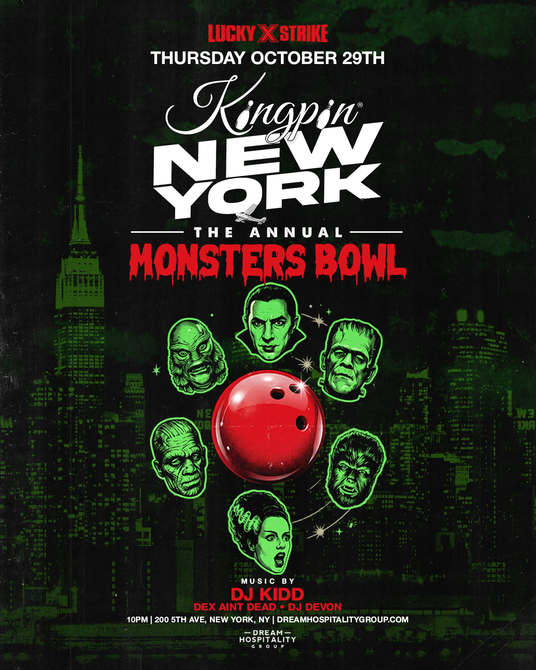 Kingpin Halloween @ LUCKY STRIKE TIMES SQUARE