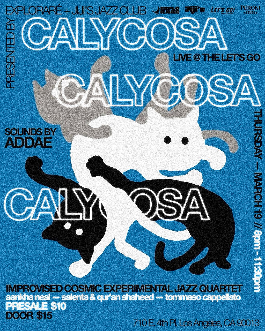 Exploraré + JIJI's Jazz Club present CALYCOSA