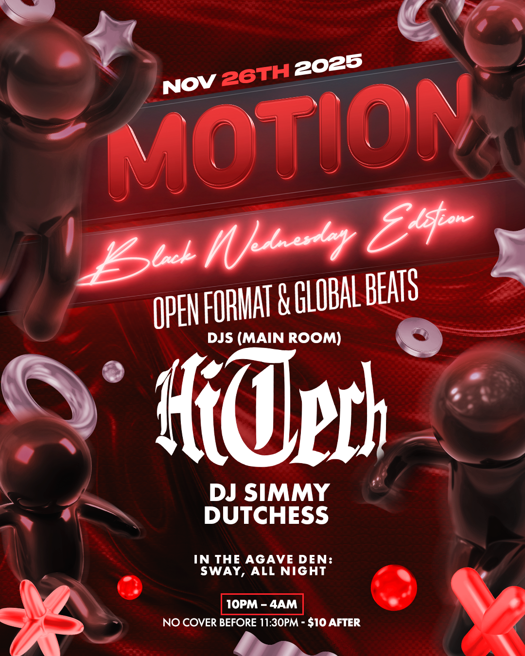 Motion: Black Wednesday Edition W HITECH by Never Have I Ever Chicago |  Chicago | Speakeasy, image size:1080x1350