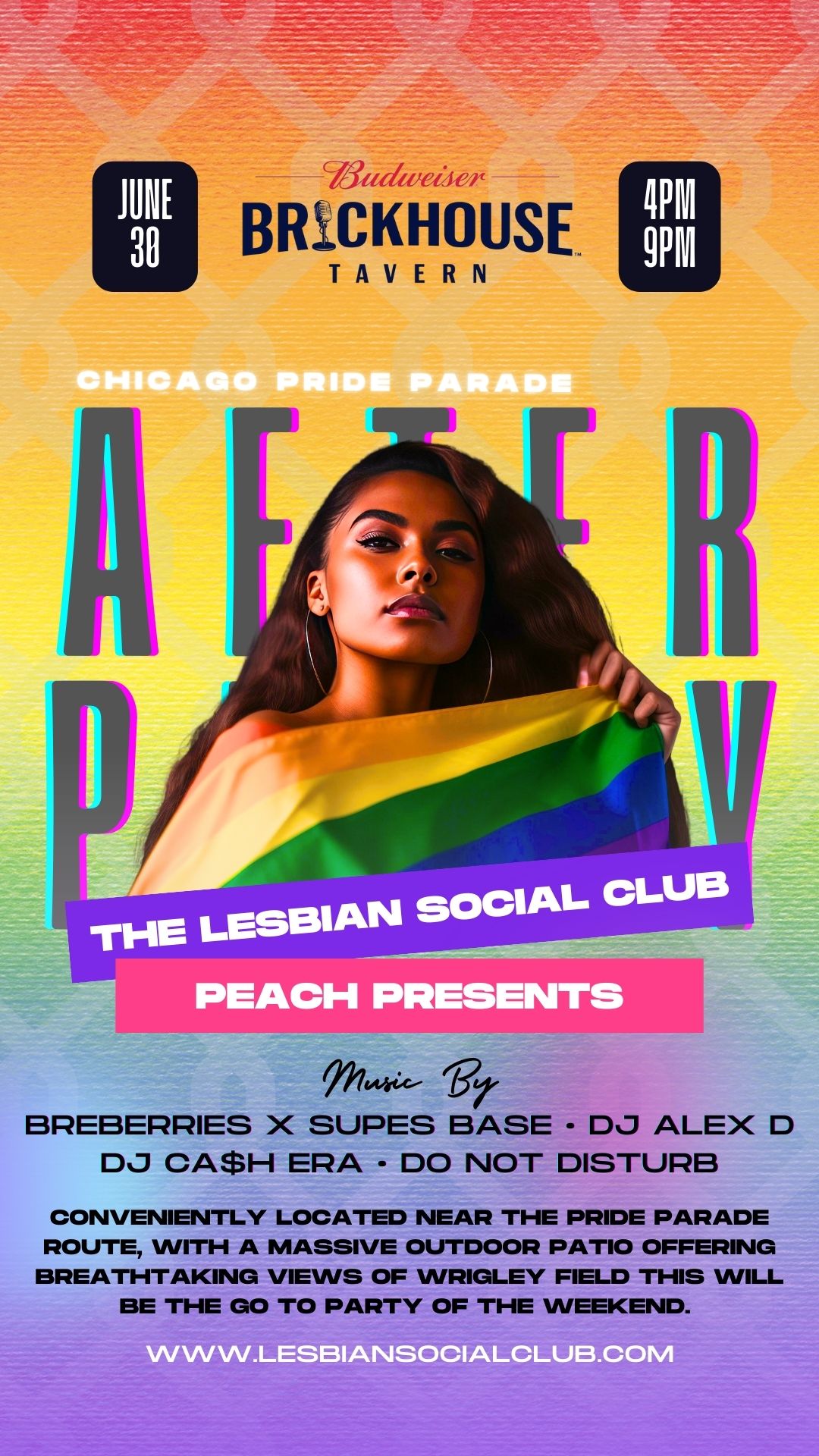 CHICAGO PRIDE PARADE AFTER PARTY AT BRICKHOUSE WRIGLEY FIELD by
